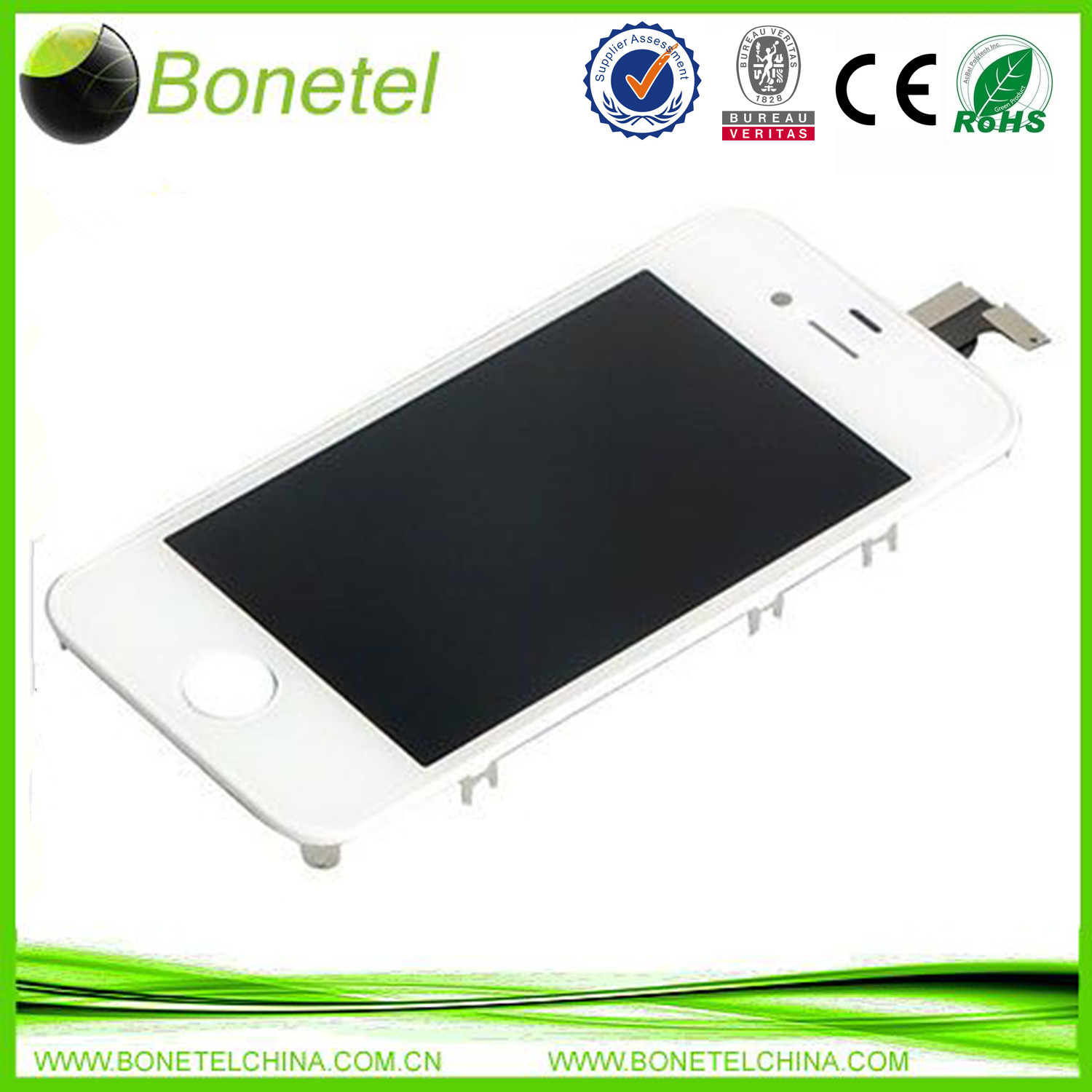 New White Touch Screen Digitizer LCD Display Assembly For iPhone 4S 4GS