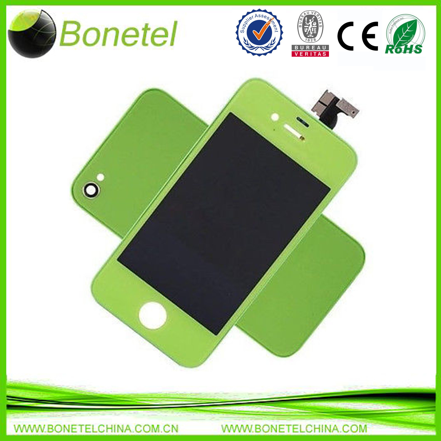 Green LCD Touch Screen Digitizer Replacement Assembly for iPhone  4S GSM