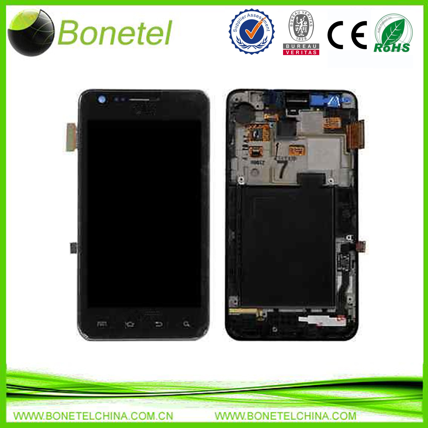 Samsung Galaxy S2 ATT i777 LCD Display Touch Digitizer ScreenAssembly With Frame