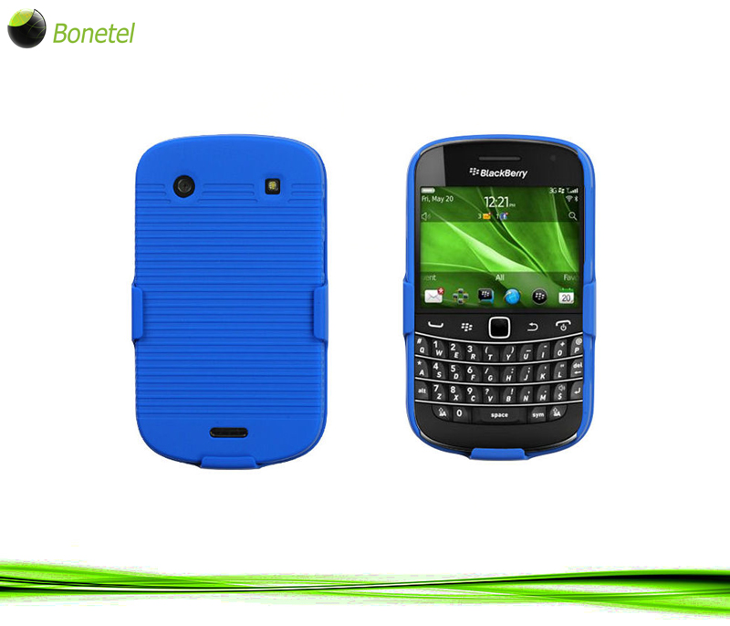 Armor Shell Case with Holster Combo for BlackBerry Bold 9900  9930 (Blue)