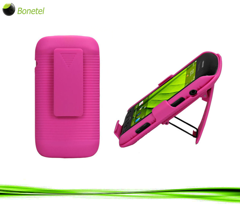 Armor Shell Case with Holster Combo for BlackBerry Torch 9850  9860 (Hot Pink)5