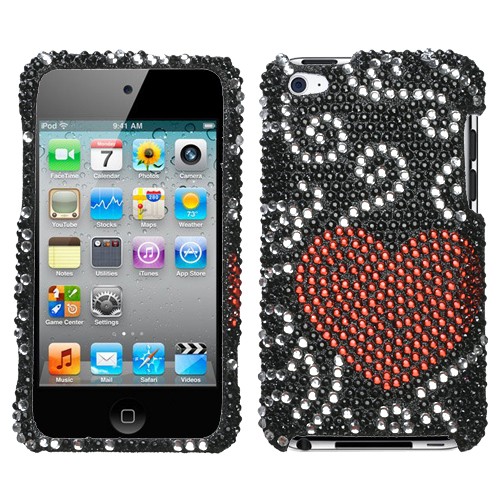 Curve Heart Diamante Protector Cover   for iphone 4 and 4S
