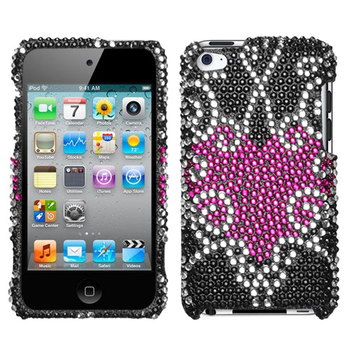 Trapped Heart Diamante Protector Cover for iphone 4 and 4S