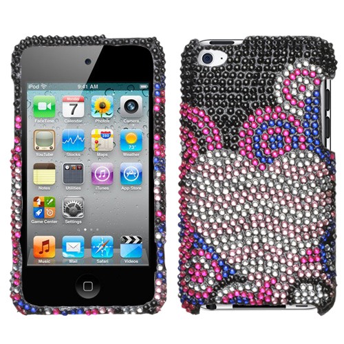 Bubble Hearts Diamante Protector Cover  for iphone 4 and 4S