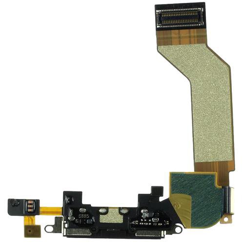 Charge Port Flex Cable-Black For Apple iPhone 4S