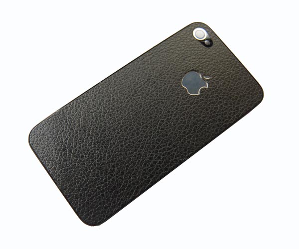 Battery Door Back Cover Housing Case for iPhone 4 black leather BBC-005