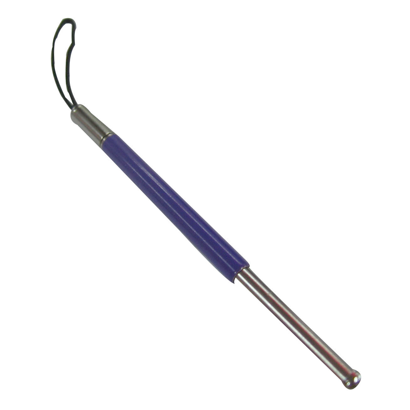 Оптовая металла Выдвижной универсальный стилус с ремешком Замена фиолетовый