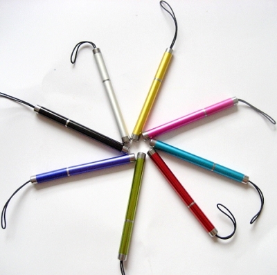 Retractável Universal substituição caneta stylus com correia colorida