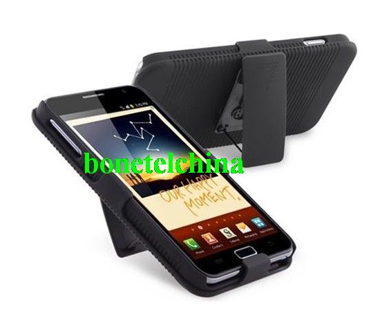 Swivel holster with Stand for Samsung Galaxy Note N7000 / I9220  / I717 Black