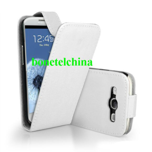 FLIP LEATHER CASE COVER II FOR SAMSUNG I9300 GALAXY S3 -White