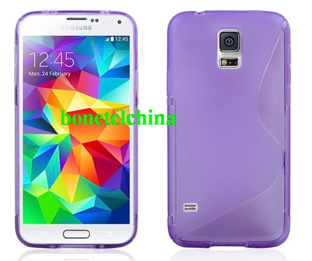 Mobile phone case TPU case for Samsung Galaxy S5 Purple