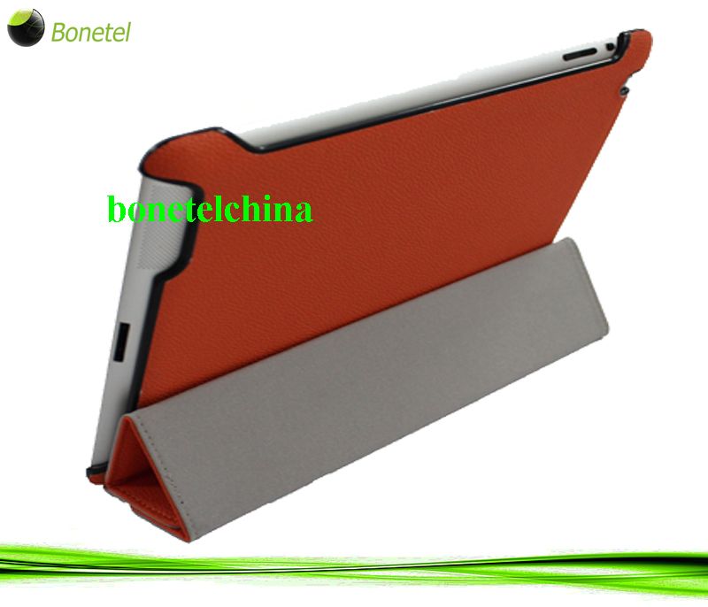 Fasion design Floded smart cover for iPad 2 & New ipad- red