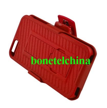 For Iphone 5 Rubber Red With Stand Red Holster With Stand