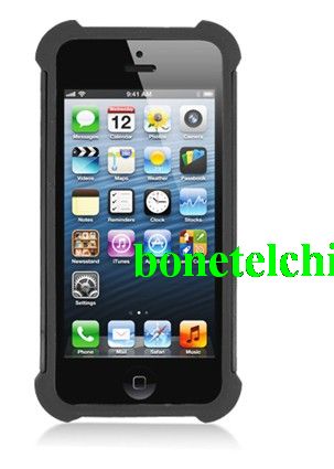 FOR IPHONE 5 ARMOR COVER VISION CASE BLACK SILICON COVER BLACK HARD COVER BLACK SILICON COVER