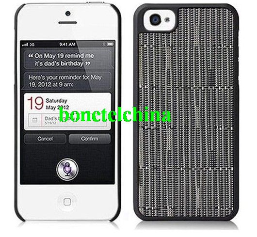 DrHotDeal iPhone Case - iPhone - Gray, Black - Weave Pattern - Rubberized - Polycarbonate - 5142BPUIB