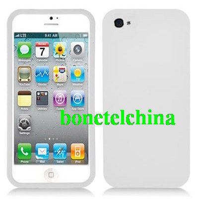 White Rubberized Hard Case Snap On Cover For Apple iPhone 5 6TH GEN Accessory