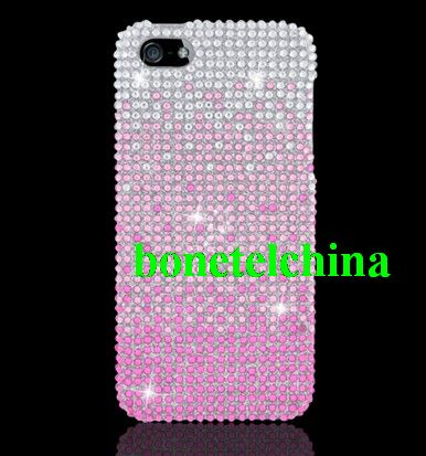 FOR IPHONE 5 FULL DIAMOND COVER WATERFALL PINK 380