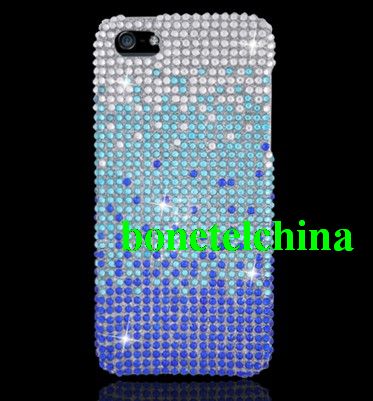 FOR IPHONE 5 FULL DIAMOND COVER WATERFALL BLUE 381