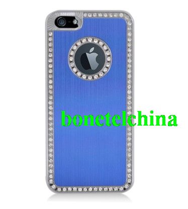 FOR IPHONE 5 LUXURY DIAMOND METAL CASE C1203 BLUE