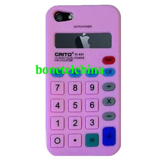 HHI Calculator Jelly Skin Case for iPhone 5 - Pink