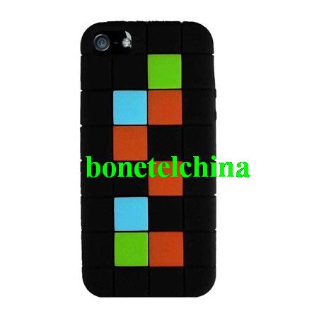 HHI Mosaic Soft Jelly Skin Case for iPhone 5 - Black