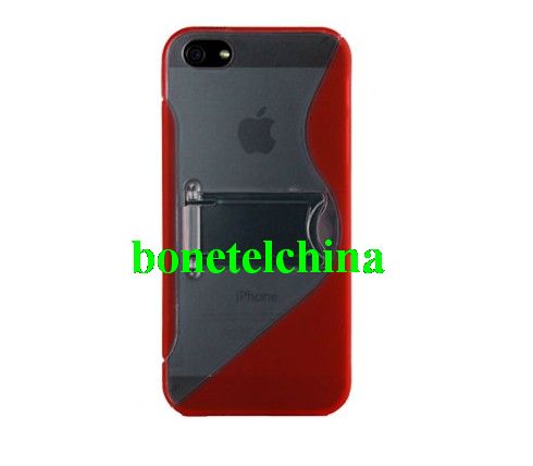 HHI S-Factor Two Tone Skin Case with Viewing Stand for iPhone 5 - Red