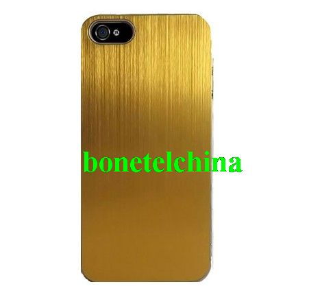 HHI Metal Plate Snap-on Cover Case for iPhone 5 - Golden