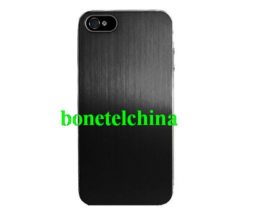HHI Metal Plate Snap-on Cover Case for iPhone 5 - Black