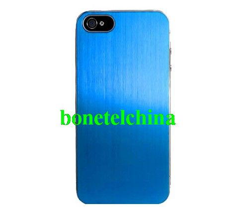 HHI Metal Plate Snap-on Cover Case for iPhone 5 - Light Blue