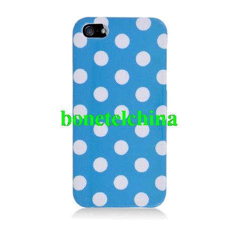Graphic Case for iPhone 5 - White Blue Dots