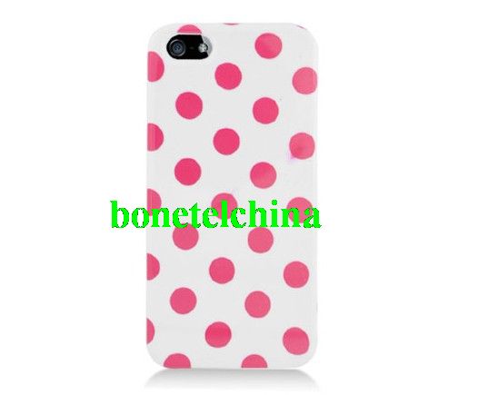 Graphic Case for iPhone 5 - Pink White Dots