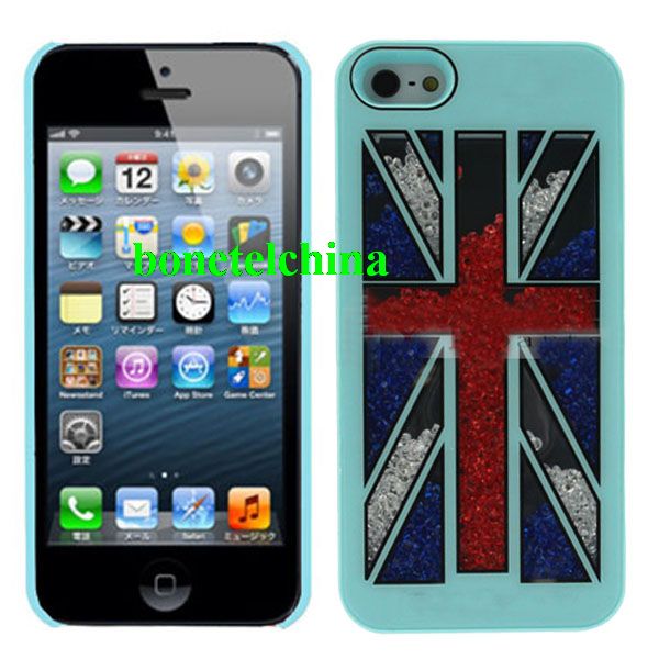 Stylish Diamond Cystal Hard back cover Case for Apple iPhone 5- Country Flag