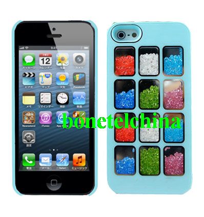 Stylish Diamond Cystal Hard back cover Case for Apple iPhone 5 12 grids