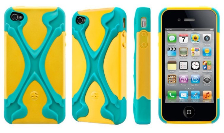 X dragon fish bone plastic cases for iPhone 4 4s