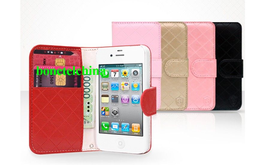 Check Pattern Diary Case for iPhone4/4S