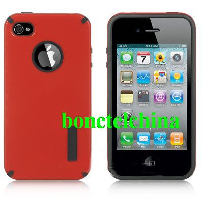 IPHONE4S / IPHONE 4 COMPATIBLE FUSION CANDY CASE RED & BLACK TRUFFLE