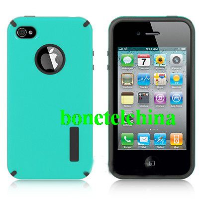 IPHONE 4S / IPHONE 4 COMPATIBLE FUSION CANDY CASE GREEN & BLACK TRUFFLE