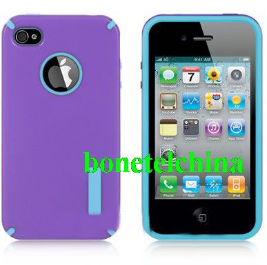 IPHONE 4S / IPHONE 4 COMPATIBLE FUSION CANDY CASE PURPLE & BLUE TRUFFLE