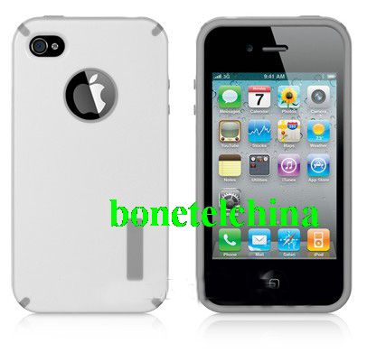 IPHONE4S / IPHONE 4 COMPATIBLE FUSION CANDY CASE WHITE & GRAY TRUFFLE
