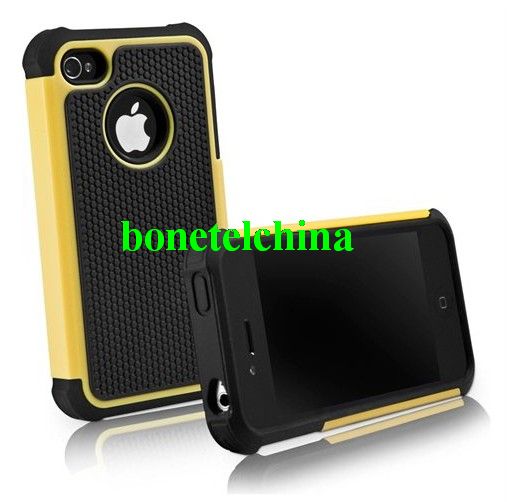 3 in 1 Protective Hybrid Case Featuring 3 Ultra Durable Layers for iPhone 4/4S