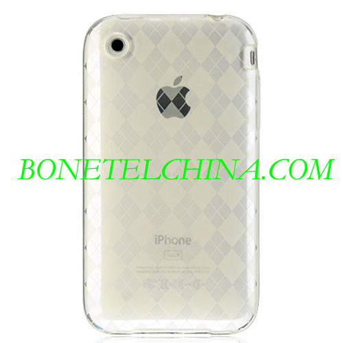 Apple iPhone 3G 3GS Crystal Skin - Clear Checker Design