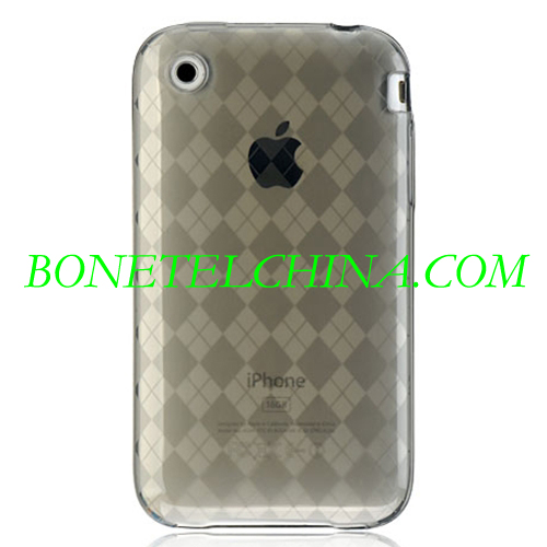 Apple iPhone 3G 3GS Crystal Skin - Smoke Checker Design