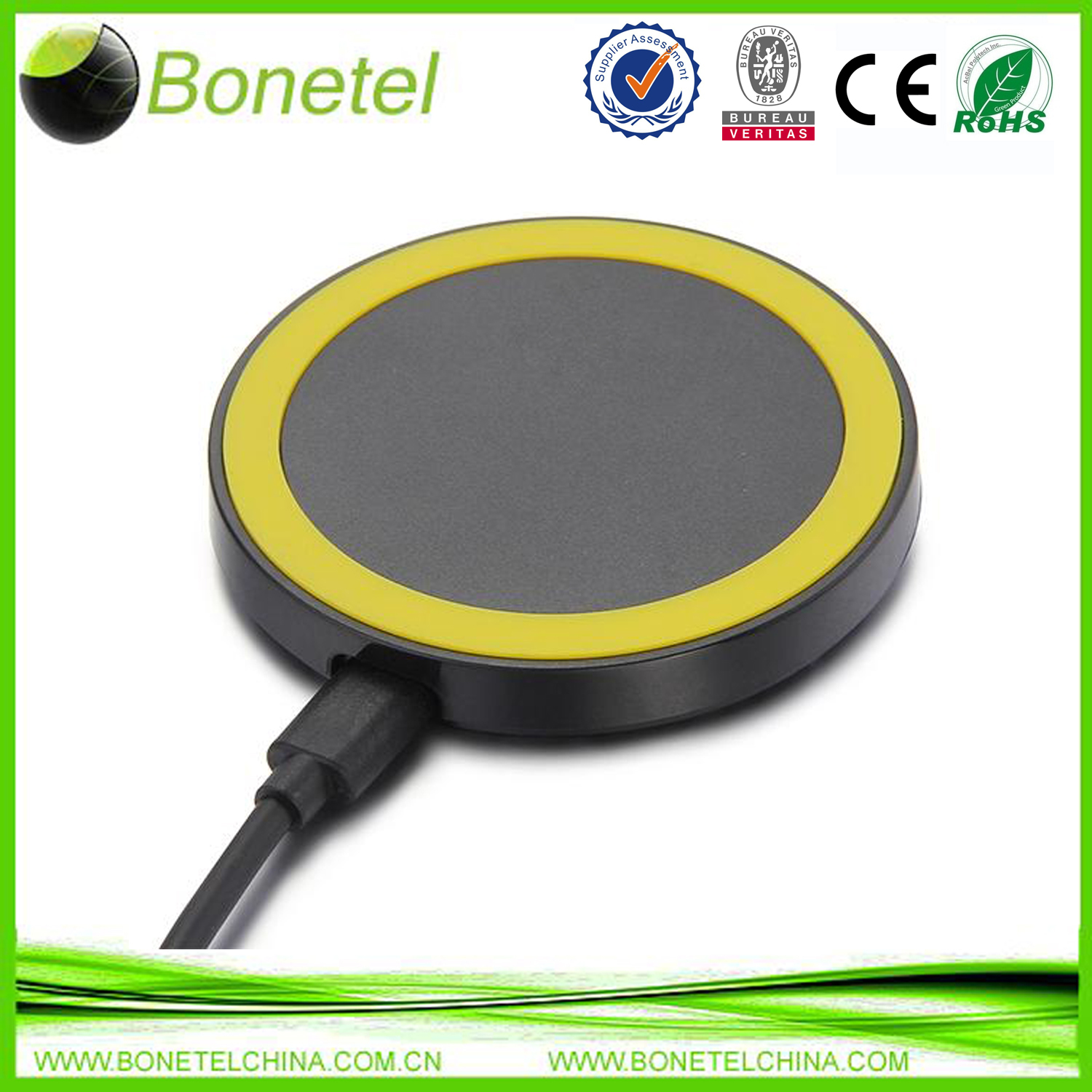 Qi Wireless Mobile Phone Power Charger Charging Receiver Pad Black For Smart Phone