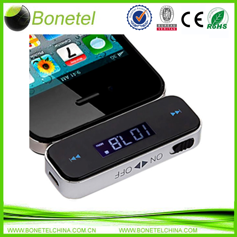 FM Transmitter for Mobile Phones, Tablet PC, MP3/ MP4 players.