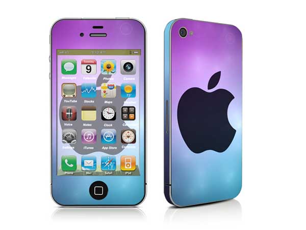Piel colorida / etiqueta de colores para el iPhone 4S -0072