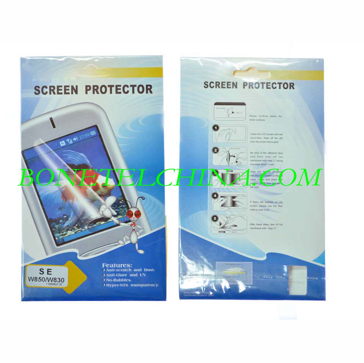 Sony Ericsson screen protector W850, W830